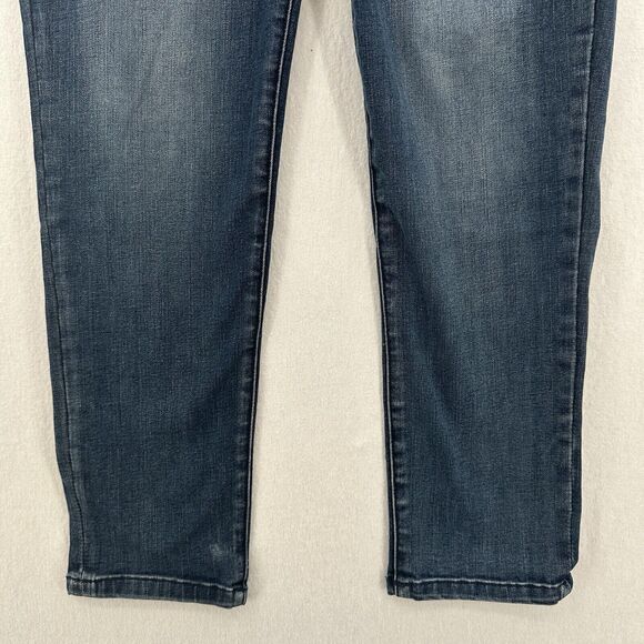Democracy Jeans Womens 8 Ab Solution Ankle Skimmer Blue Denim Distress *Flaw - Picture 4 of 12